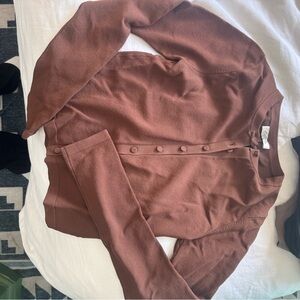Brown Knit Cardigan by Mirror Palais